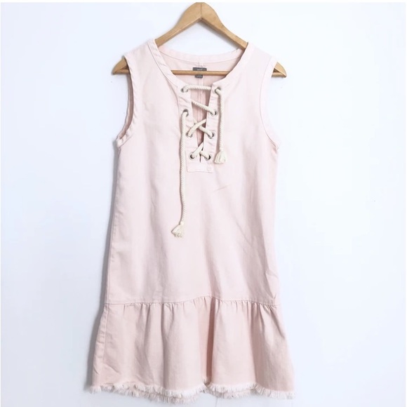 Nwt Aerie Pink Denim Tank Dress 